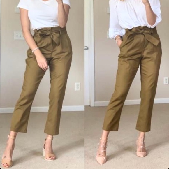 A New Day Paper Bag Tie Waist Trousers - Picture 7 of 7